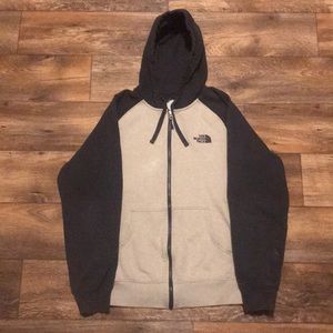 The North Face Dk Brown & Beige Hoodie Zip Jacket